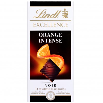 Lindt Excellence натурален шоколад с портокал 100 гр.